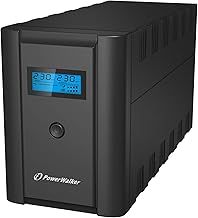 PowerWalker VI 2200VA/1200W LCD IEC Uninterruptible Power Supply with AVR Stabilizer, RJ-11 Surge Protection, HID Support and LCD Screen