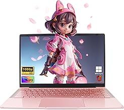 Amita 14" Rose Gold Laptop FHD IPS Display Celeron J4125 8GB DDR4, 128GB SSD Pink Laptop Notebook, [Windows 11&Office 2019] Ultra-Thin|180° Opening|USB3.0|BT, Perfect for Study, Work (GB, 128)