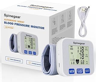 Rechargeable Blood Pressure Monitor for Home use UK CE Approved Digital Wrist Cuff BP Machine Pulse Rate Irregular heart beat Detection Meter USB Auto Pressure Cuff Large LCD Display & Voice Broadcast