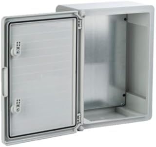 Plastim IP65 Lockable Electrical Enclosure Large Plastic Weatherproof Wall Mounted Metal Internal Back Plate 250x350x150mm