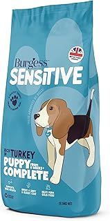 Burgess Sensitive Dry Puppy Food Rich in Turkey, 12.5 kg