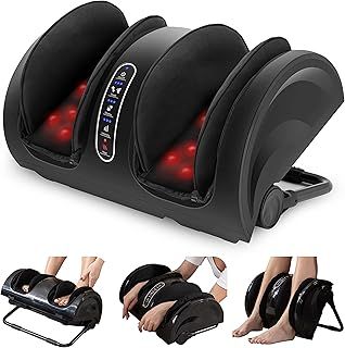 Snailax Foot Calf Massager with Heat, Leg Massager for Pain and Circulation, Shiatsu Feet Warmer for Foot, Calf, Ankle, Leg, Plantar Fasciitis, Neuropathy, Gifts for Women,Men