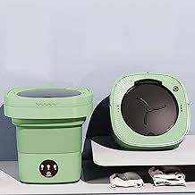 Portable washing machine, Small washing machine, Mini washing machine for Underwear, Sock, Baby Clothes, Travel, Camping, RV, Dorm, Home(UK-plug)(8L-green)