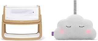SnuzPod 4 Baby Bedside Crib – Natural – Safety Tested, Dual View Mesh Windows & Fits Most Beds & Cloud Baby Sleep Aid with 4 Soothing Sounds and 2 Gentle Light Options – Portable & Stylish