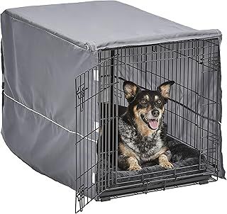 New World Double Door Dog Crate Kit; Dog Crate Kit Includes a Two-Door Dog Crate, Matching Gray Dog Bed & Gray Dog Crate Cover, 106.68 cm (42-Inch) Long Crate Kit Ideal for Small Dog Breeds; B42DD-KIT