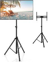 COSTWAY Tripod TV Stand for 21-47 Flat LCD/LED/OLED Screens, Swivel Height Adjustable Floor TV Stand with Non-Slip Foot Pads, Foldable TV Display Stand, 35 KG Weight Capacity