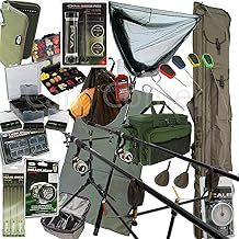 Deluxe Complete Full Carp Fishing Set up With 2x Rods Reels Alarms Tackle & Bait