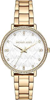 Michael Kors Women's Watch Pyper, 38 mm Case Size, Three Hand Movement, Stainless Steel Strap