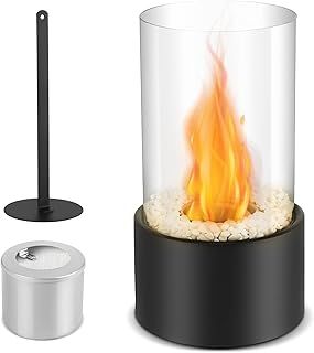 Tabletop Fireplace, Bio Ethanol Table Top Fire 16 * 28cm, Ethanol Table Top Fire for Outdoor and Indoor, Table Top Fire Pit for Parties, Birthday, Easter, April Fools' Day, Mother's Day