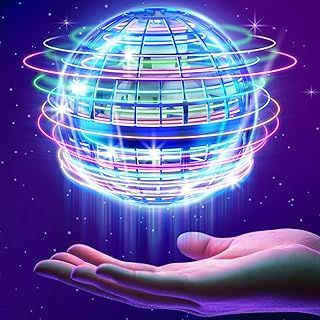 Flying Ball Orb Toys 2025, Upgraded Hover Orbi Ball Pro With RGB Lights, Magic Boomerang Hand Controlled UFO Mini Drone, Cool Stuff Globe Flying Spinner Smart Toys Gifts for Age 6+ Boys Girls Kids