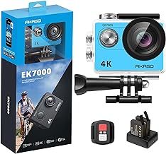 AKASO EK7000 4K30FPS Action Camera - 20MP Ultra HD Underwater Camera 170 Degree Wide Angle 98FT Waterproof Camera with Accessory Kit - Blue