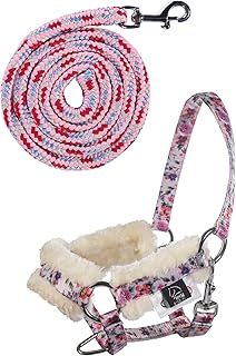 HKM Hobby Horse Halter Set - Halter & Rope - Flower Print