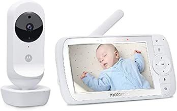 Motorola Nursery Ease 35 - Baby Monitor with Camera - 5.0 Inch Video Baby Monitor Display - Night Vision, Bidirectional Communication, Lullabies, Zoom, Room Temperature Monitoring - White