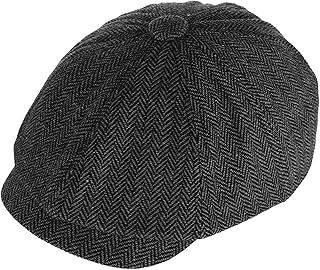 Lusofie Newsboy Men's Hat Flat Cap Cotton Newsboy Cap Adjustable Cabbie for Men Flat Cap Irish Cabbie Gatsby Cap Fishing Cap Golf Cap