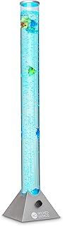 Wicked GIZMOS Large Colour Changing Bubble Lamp LED Light Tubular Freestanding Design with Bubbles and Fish (90cm)