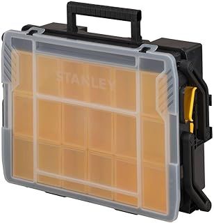 Stanley Tools STST1-75540 Sort master, Multi-Level Organiser - 40 x 30 x 13.7 cm , Black/Transparent