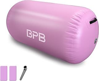 BPB Air Roller Inflatable Gymnastics Barrel 100CM Tumbling Mat Air Tumble Track Mat Backbend Trainer for Exercise/Training/Fitness/Yoga/Backflip/Home Use & Gym