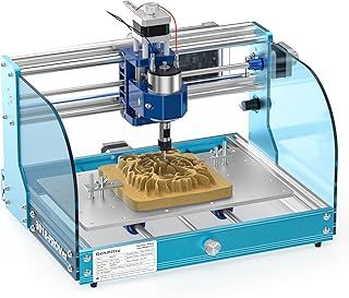 Genmitsu 3018-PROVer V2 CNC Router Machine with Full Aluminum Structure for Beginner, Mini Milling Engraver Kit with Z-Probe, Limit Switches, E-Stop, Ideal for Wood, Acrylic, MDF, Plastic, PVC