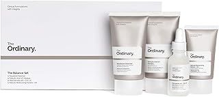 The Ordinary The Balance Set – Beauty Set, Skincare Set, Gift Set with Squalane Cleanser, Salicylic Acid 2% Masque, Niacinamide 10% and Zinc 1% and Natural Moisturizing Factors and HA (4 Piece Set)