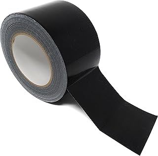 Heavy Duty Duct Tape | 75mm wide x 50M length | Industrial Tape Grade - Strong Gaffer Tape indoor and outdoor use, thick gaffa tape patch and seal tape (Black)