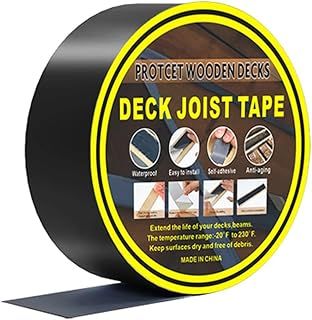 Butyl Joist Tape Sealing Waterproof Flashing Tape Self-Adhesive Deck Joist Tape for Wood Beams Roof Repair (4cm x 15m)