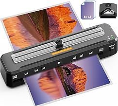 MAXDONE A3 Laminator, Laminator Machine with Built-in Cutter, Thermal & Cold Laminating, 80-128mic Compatible, 10 Pouches & Corner Rounder, for A3 A4 A5 A6 Documents, Home, Office, School Use