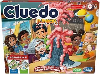 Hasbro Gaming Cluedo Junior Board Game, Reimagined Classic for 2-6 Players, Detective Games for Boys and Girls, 2 in 1 with 2-sided Gameboard, Fun Toy