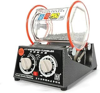 3Kg Tumbler Jewelry Polisher Machine, Rotary Tumbler Polisher Barrel Polisher Jewelry Polishing with Polishing Bead for Rock Stone Coins