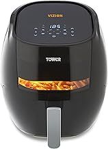 Tower T17072 Vortx Vizion Digital Air Fryer with Rapid Air Circulation, 7L, 1800W, Black