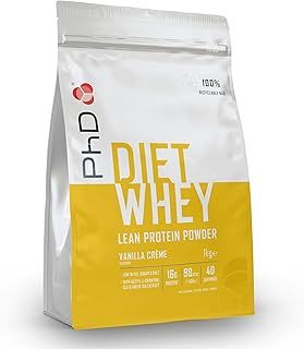PhD Nutrition Diet Whey Lean Protein Powder | Vanilla Crème Whey Protein Powder 1 kg Bag [ Packaging May Vary ]