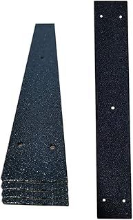 Non Slip Decking Strip, Uandear 5 Pcs 50mm x 400mm Anti-Slip Floor Decking Grip, Timber Wooden Stop Slipping Tape Black Safety Treads (Black)
