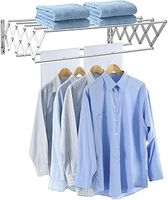 Youyijia Foldable Clothes Airer Wall Mounted Clothes Airer Retractable Clothes Drying Rack for Indoor and Outdoor Use
