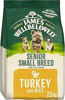 James Wellbeloved Complete Dry Senior Small Breed Dog Food Turkey and Rice, 7.5 kg