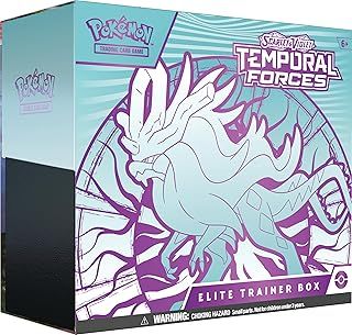Pokémon TCG: Scarlet & Violet—Temporal Forces Elite Trainer Box – Walking Wake (1 Full-Art Flutter Mane Promo Card, 9 Boosters & Premium Accessories)