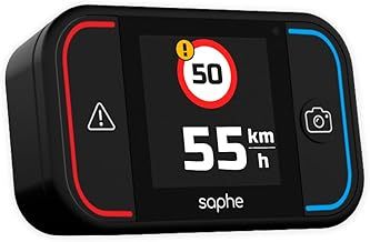 Saphe Drive Pro Speed Camera Detector with Colour Display, CarPlay and Android Auto Compatible, Detects Upcoming Speed Cameras and Hazards, Requires Additional Subscription