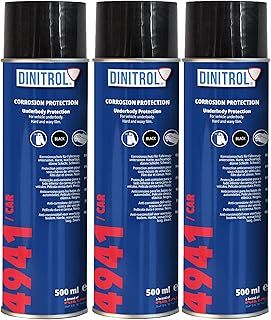 Dinitrol 4941 BLACK UNDERBODY WAX 3 x 500ml AEROSOL SPRAY CANS