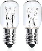 OOBRAN 15W E14 Fridge Bulb 240V, Pygmy Freezer Light Bulbs SES Sewing Machine Bulbs Small Edison Screw Warm White 2700K 15W E14 Salt Lamp Bulb Screw in 360 Degree (2-Pack).