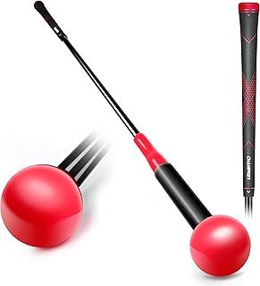 CHAMPKEY Golf Swing Trainer - Tempo & Flexibility Training Aids Warm-Up Stick Ideal for Golf Indoor & Outdoor Practice (Red, 48 Inches)