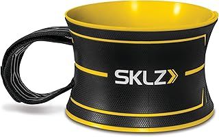 SKLZ Shallow Shot Golf Swing Trainer – Sync Your Arms and Body for Straighter Shots, Collapsible Design, Adjustable from 15 cm to 10 cm for Optimal Swing Synchronization and Precision