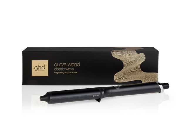 ghd Curve® Classic Wave Wand, 38mm - 26mm Oval Shaped Barrel, for Long-lasting Undone Texture or Glamourous Hollywood Waves, Optimum Styling Temp 185ºC, Protective Cool Tip, Auto Sleep Mode Black