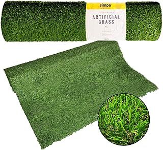 simpahome 2 x Quality Non Fade Artificial Grass Pile Roll - 2m x 1m / 6.6ft x 3.3ft - 30mm Pile Height - Astro Turf Fake Lawn - Tested Extreme Weather Conditions.