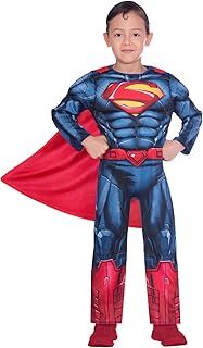 amscan Child Boys Officially Licensed Warner Bros DC Comics Classic Musclesuit Superman Fancy Dress Costume