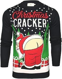 Men's Christmas Jumper, Novelty Funny Naughty Theme