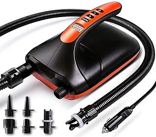 Sup Electric Pump - 20psi Paddle Board Pump with 6 Nozzles, Intelligent Dual Stage Inflation Auto-Off Feature,Deflation Function, 12v Dc Car Connector,Pump for Paddle Boards,Kayak And Boat