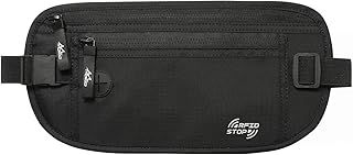 MoKo Secure Travel Money Belt Passport Holder, Undercover Hidden RFID Blocking Travel Wallet, Anti-Theft ort Wallets Bumbag for Men Women