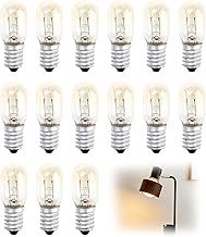 15 Pack Fridge Bulb 15w Screw,Fridge Light,Fridge Bulb,Fridge Light Bulbs,15w E14 Screw Salt Lamp Bulbs,for a Variety of Household Appliances Such as Wax Heaters (Warm Yellow)