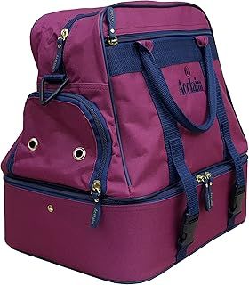 Farne Midi Nylon Double Decker Bowlers Level Lawn Flat Green Short Mat Indoor & Outdoor Bowling Bowls Bag New 2025 Model (Burgundy/Navy Blue)