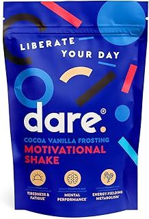 Dare Motivation Nutritionally Complete Meal Replacement Shake - Cocoa Vanilla Frosting - 20g Vegan Protein and all 26 Essential Vitamins & Minerals per Serving - 750g (15 Servings)