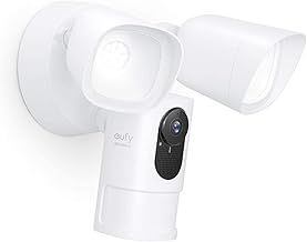 eufy Security Floodlight Camera, 2K, No Monthly Fees, Weatherproof, Built-in AI, Non-stop Power (Existing Outdoor Wiring Required, Weatherproof Junction Box Included) (Renewed)
