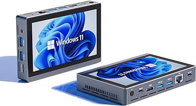 HEIGAOLA Mini PC Win 11 PRO,Celeron N5095 Mini Computer with Fan,16GB DDR4,256GB EMMC,Mini PC with Screen,Micro PC 4K@60Hz Triple Display,Mini Gaming Computer WiFi5 BT5.2 Gigabit Ethernet